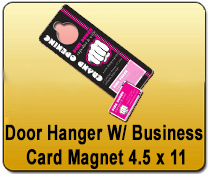 Door Hanger w/Business Card Magnet 4.5 x 11 - YARD SIGNS & Magnetic Cards | Cheapest EDDM Printing